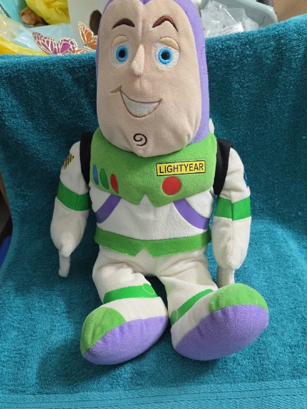 Disney Buzz Lightyear Plush - White, Green & Purple